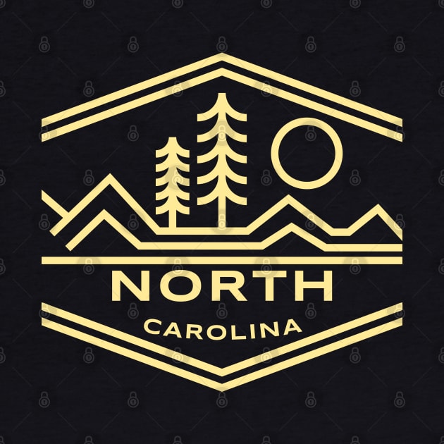 North Carolina Mountains Pine Trees Sun by Contentarama